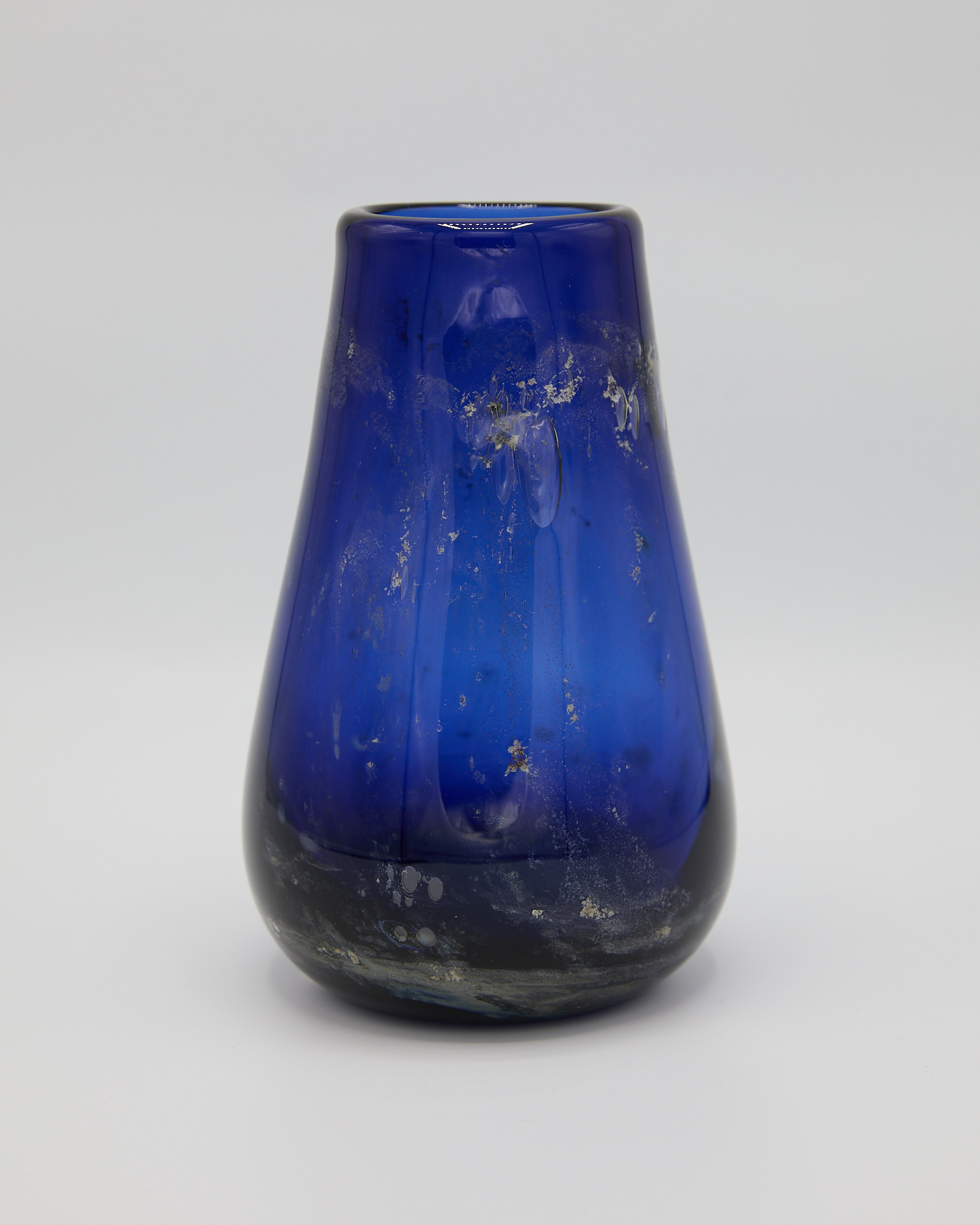 vintage blue glass vase