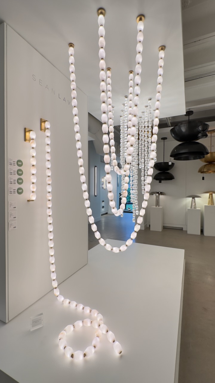 jewelry inspired lighting seen at Lightovation 2024
